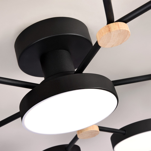 Потолочная люстра LED4U L3201-700 BK изображение в интернет-магазине Cramer Light фото 5