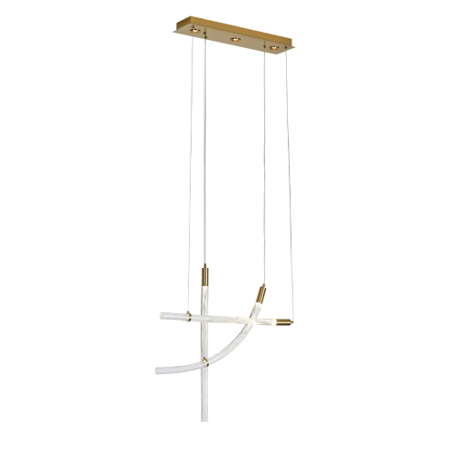 Подвесной светильник Delight Collection OB2412-3 gold/clear изображение в интернет-магазине Cramer Light фото 2