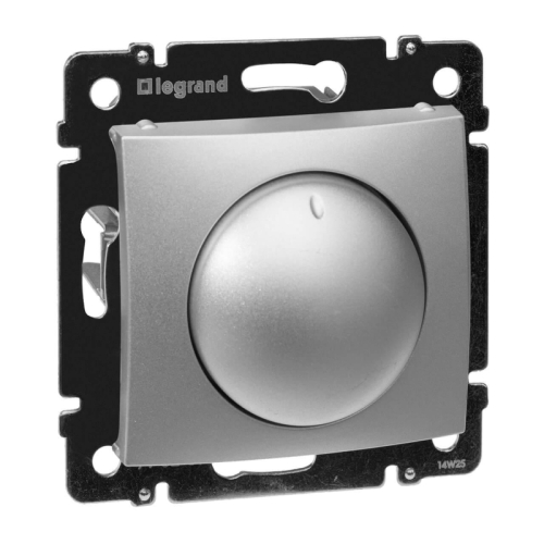 Диммер поворотный Legrand Valena 400W алюминий 770261 дополнительное фото