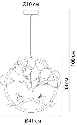 Подвесной светильник Arte Lamp Candy A7274SP-9GO изображение в интернет-магазине Cramer Light фото 2