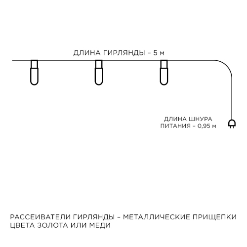 Гирлянда светодиодная Прищепка Apeyron Прищепка 15-60 дополнительное фото фото 5