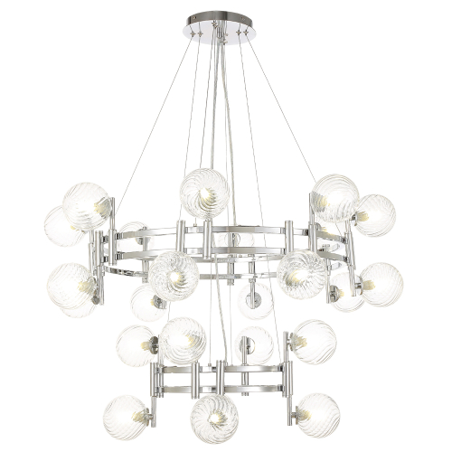 Подвесная люстра Crystal Lux LUXURY SP16+8 CHROME изображение в интернет-магазине Cramer Light фото 4