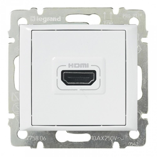 Розетка HDMI Legrand Valena белая 770085 дополнительное фото