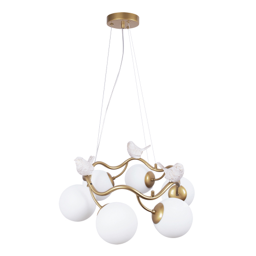 Подвесная люстра Arte Lamp Camomilla A9712LM-6SG изображение в интернет-магазине Cramer Light