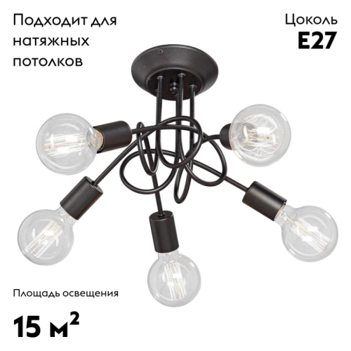 Потолочная люстра Vitaluce V3727-1/5PL изображение в интернет-магазине Cramer Light фото 2
