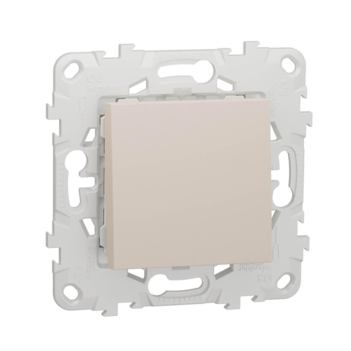 Переключатель двухклавишный Schneider Electric Unica New NU521344 дополнительное фото