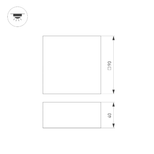 Встраиваемый светильник Arlight DL-GRIGLIATO-S90x90-12W Warm3000 047679 изображение в интернет-магазине Cramer Light фото 2