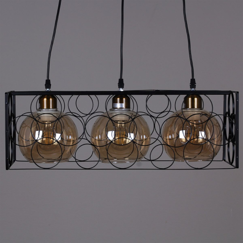 Подвесная люстра Reluce 04348-0.4-03 BK изображение в интернет-магазине Cramer Light фото 2