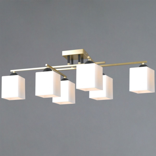 Потолочная люстра Illumico IL0617-6CSQ-25 GD NAPLES изображение в интернет-магазине Cramer Light