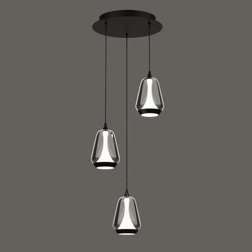 Подвесной светильник Delight Collection MD24001011-3A black/smoky изображение в интернет-магазине Cramer Light