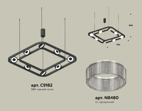 Подвесная люстра Ambrella Light Traditional (C9182, N8480) XB9182200 изображение в интернет-магазине Cramer Light фото 2