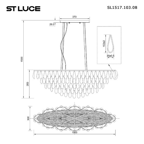 Подвесная люстра ST Luce Faenza SL1517.103.08 изображение в интернет-магазине Cramer Light фото 5