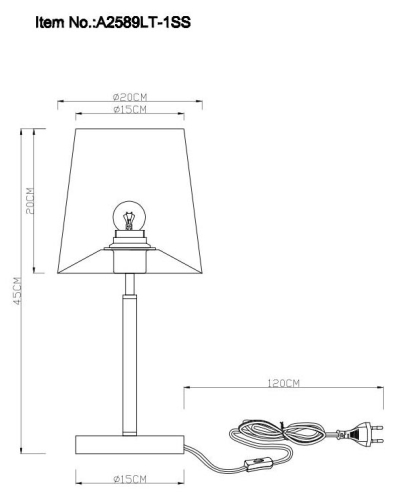 Настольная лампа Arte Lamp RODOS A2589LT-1SS изображение в интернет-магазине Cramer Light фото 4