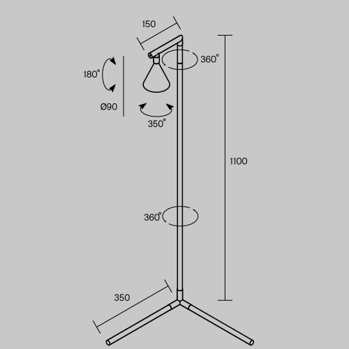 Торшер Maytoni Stripe MOD489FL-L20B3K изображение в интернет-магазине Cramer Light фото 12
