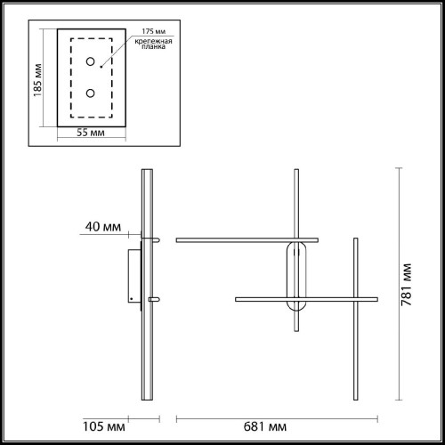 Настенный светильник Odeon Light Rudy 3890/36WLP изображение в интернет-магазине Cramer Light фото 4