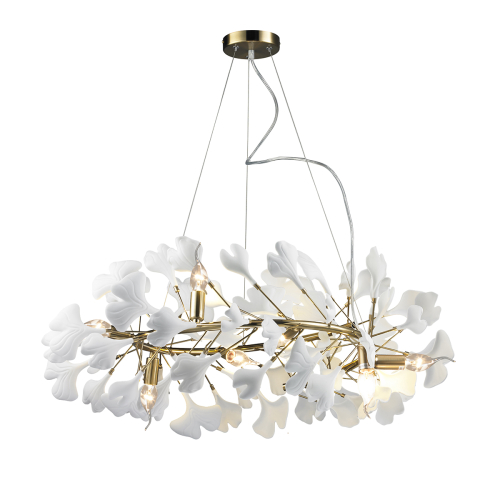 Подвесная люстра Delight Collection 10881P/R800 gold/white изображение в интернет-магазине Cramer Light фото 2