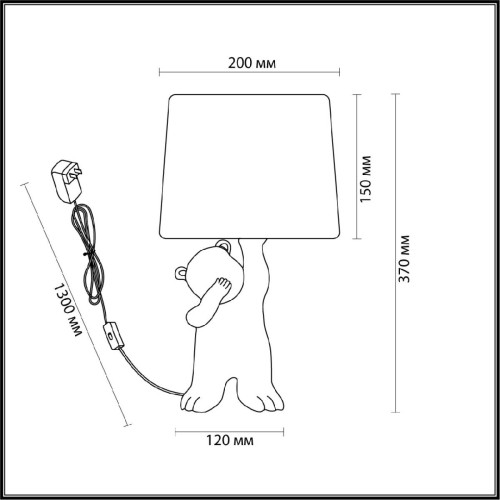 Настольная лампа Lumion Bear 5663/1T изображение в интернет-магазине Cramer Light фото 2