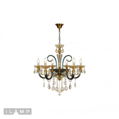 Подвесная люстра iLamp Asia 61081-6 BR изображение в интернет-магазине Cramer Light фото 2