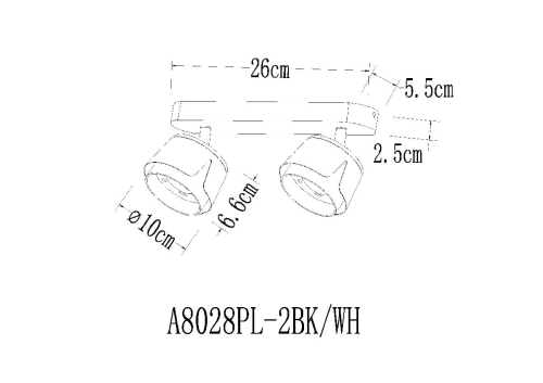 Спот Arte Lamp Amaks A8028PL-2BK изображение в интернет-магазине Cramer Light фото 2