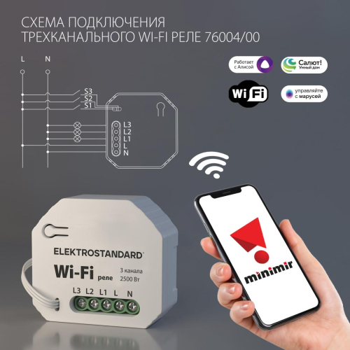 Реле Wi-Fi Elektrostandard WF 4690389176050 изображение в интернет-магазине Cramer Light фото 2