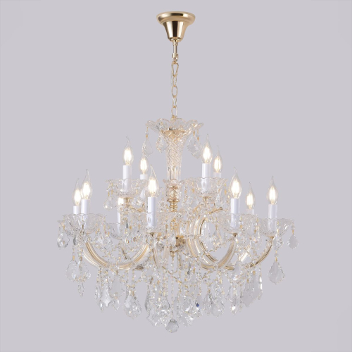 Подвесная люстра Crystal Lux CRISTELLE SP8+4 GOLD изображение в интернет-магазине Cramer Light фото 7