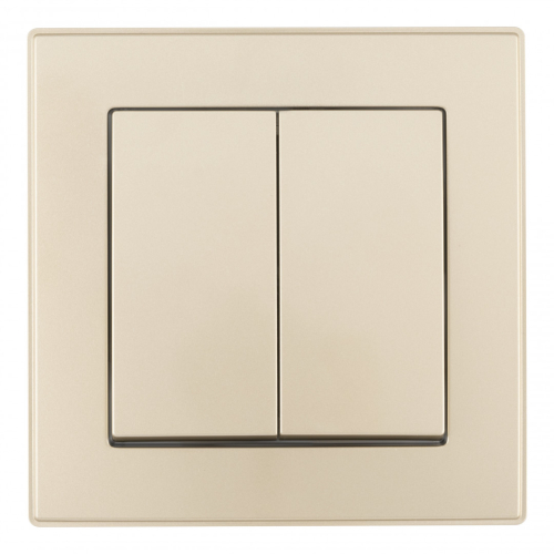 Выключатель двухклавишный Arte Milano SET06-1-30-2 shampan дополнительное фото фото 2