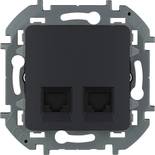 Розетка компьютерная двойная RJ45 Legrand Inspiria 673843 дополнительное фото