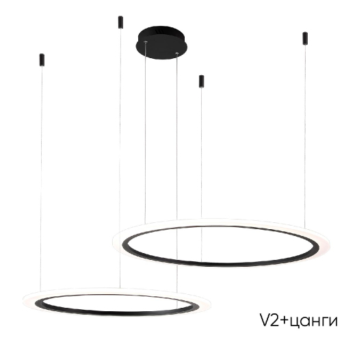 Подвесная люстра Crystal Lux MANZANA SP53W LED BLACK изображение в интернет-магазине Cramer Light фото 3