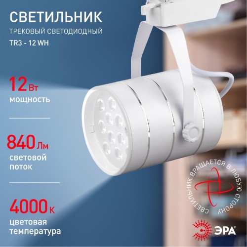 Трековый светильник Эра TR3 - 12 WH Б0032106 изображение в интернет-магазине Cramer Light фото 6