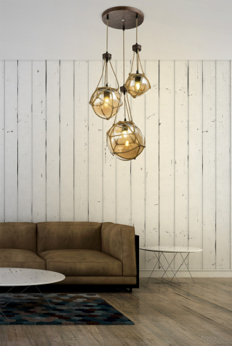 Подвесная люстра Globo Tiko 15859-3H изображение в интернет-магазине Cramer Light фото 2