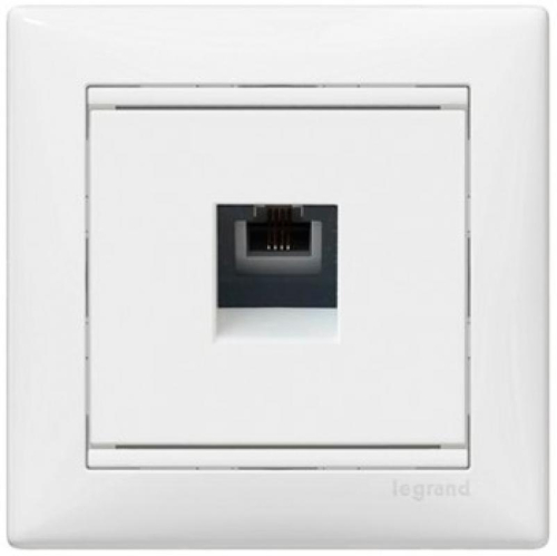 Розетка телефонная RJ11 Legrand Valena белая 774438 дополнительное фото фото 2