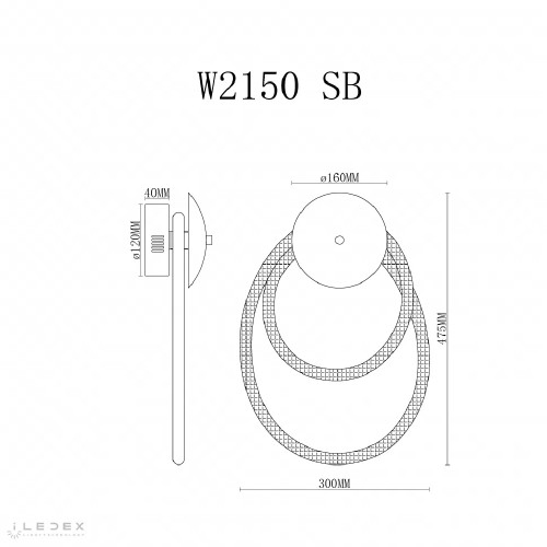 Настенный светильник iLedex Cross W2150 SB изображение в интернет-магазине Cramer Light фото 2