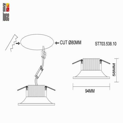 Встраиваемый светильник ST Luce ST703 ST703.538.10 изображение в интернет-магазине Cramer Light фото 3