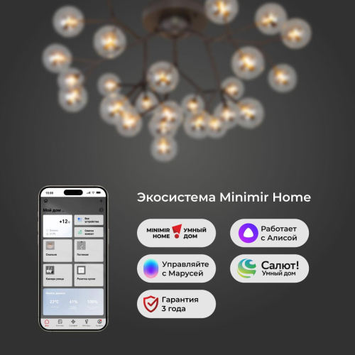 Потолочная люстра Bogates Pallina 544 Smart 00000086052 изображение в интернет-магазине Cramer Light фото 5