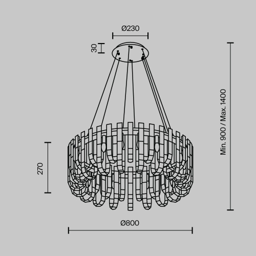 Подвесная люстра Modelux ML.6621.19 CR изображение в интернет-магазине Cramer Light фото 8