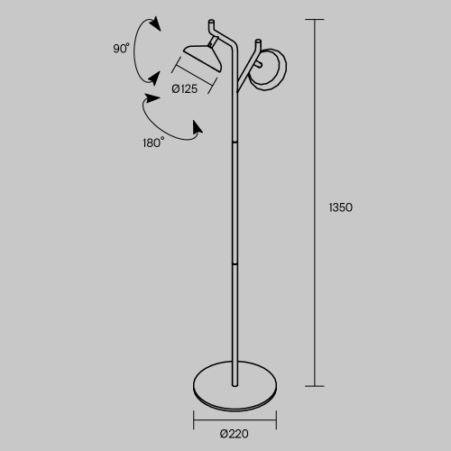 Торшер Maytoni Vita MOD451FL-L8B3K изображение в интернет-магазине Cramer Light фото 8