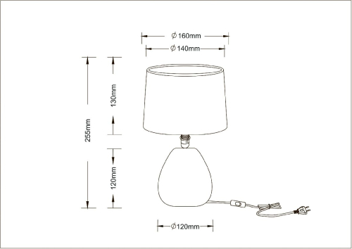 Настольная лампа Arte Lamp Wurren A5016LT-1WH изображение в интернет-магазине Cramer Light фото 5