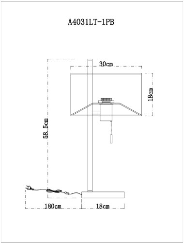 Настольная лампа Arte Lamp Proxima A4031LT-1PB изображение в интернет-магазине Cramer Light фото 5