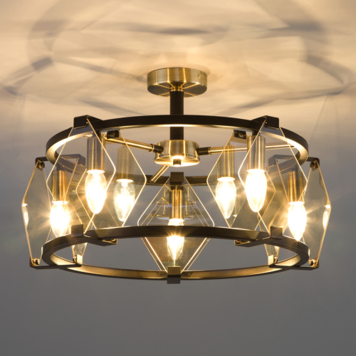 Потолочная люстра Eurosvet Aragon 60116/5 черный изображение в интернет-магазине Cramer Light фото 4