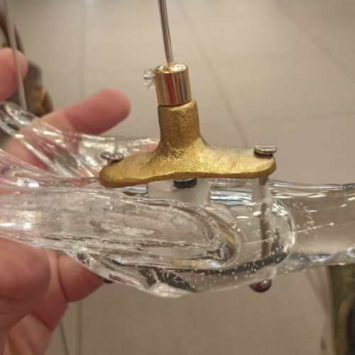 Подвесной светильник Delight Collection 12966-1P clear/gold изображение в интернет-магазине Cramer Light фото 2