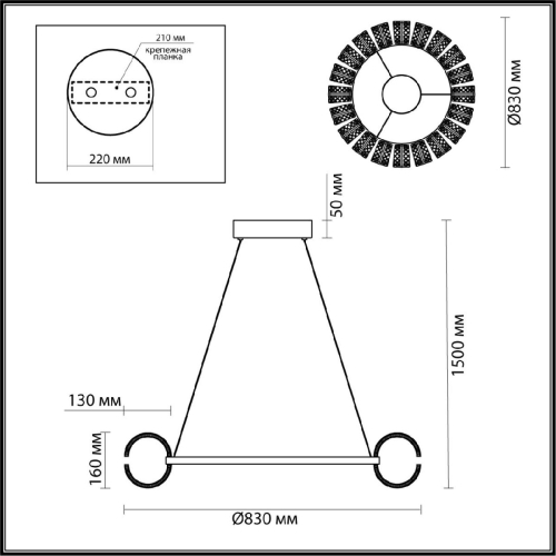 Подвесная люстра Odeon Light Mirage 5029/128L изображение в интернет-магазине Cramer Light фото 3