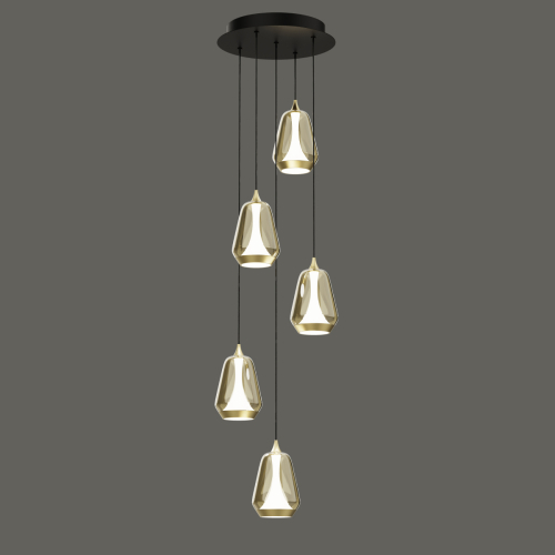 Каскадная люстра Delight Collection MD24001011-5A brass/champagne изображение в интернет-магазине Cramer Light
