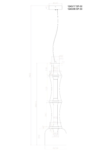 Подвесной светильник Divinare Volturn 1243/06 SP-30 изображение в интернет-магазине Cramer Light фото 2
