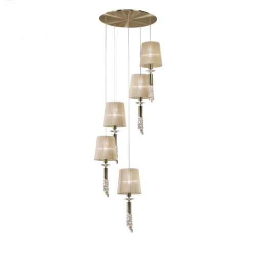 Подвесная люстра Mantra Tiffany Bronze 3877 изображение в интернет-магазине Cramer Light