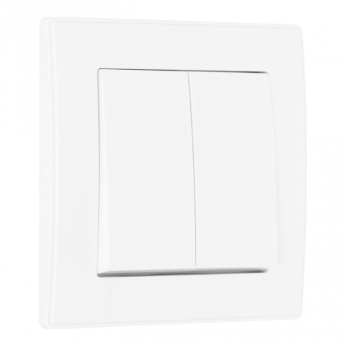 Выключатель двухклавишный Arte Milano SET06-1-30-2 white дополнительное фото