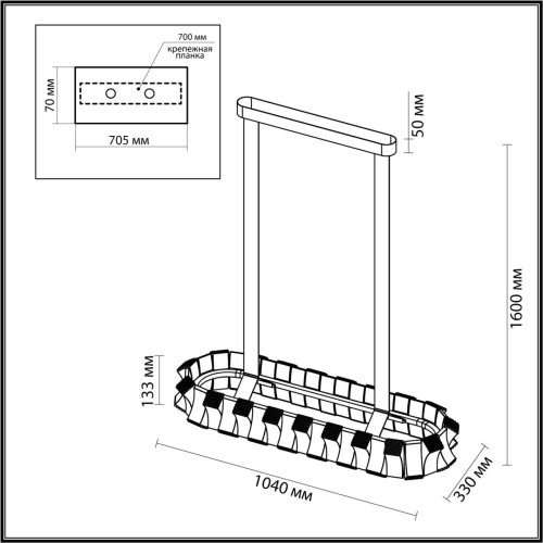 Подвесная люстра Odeon Light Asturo 4993/80LA изображение в интернет-магазине Cramer Light фото 2