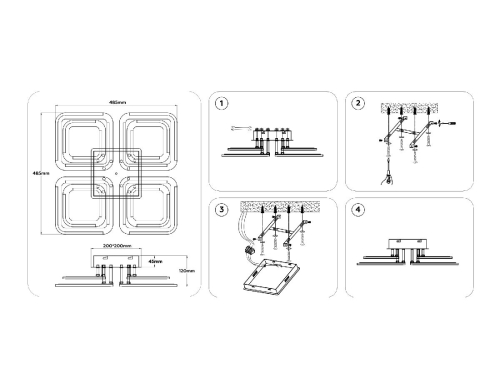 Потолочная люстра Ambrella Light Original Acrylica FA8948 изображение в интернет-магазине Cramer Light фото 7