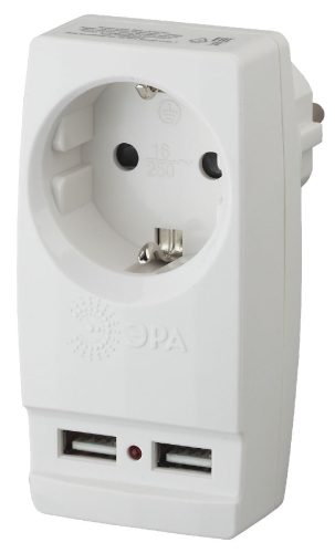 Разветвитель электрический Эра SP-1e-USB-W Б0026332 дополнительное фото