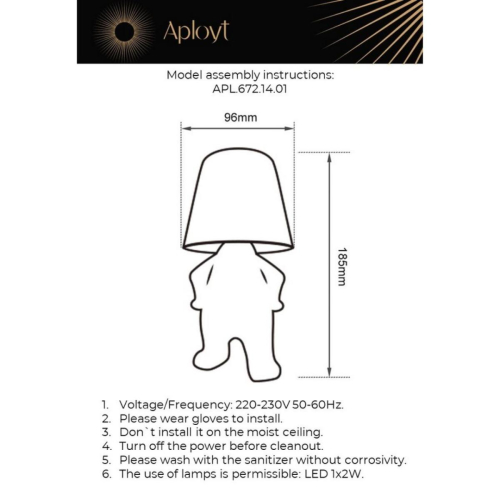 Настольная лампа Aployt Ninet APL.672.14.01 изображение в интернет-магазине Cramer Light фото 14