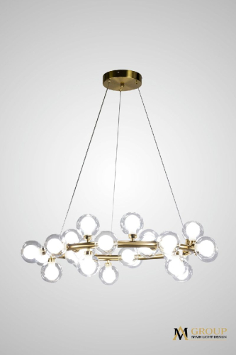 Подвесная люстра AM Group AM470 D500 POLISHED GOLD изображение в интернет-магазине Cramer Light